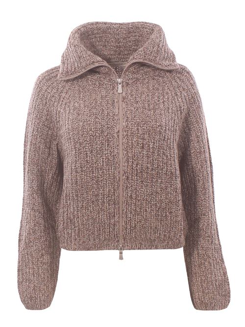 Cardigan in lana e cashmere con zip LA FILERIA | 1022517325180